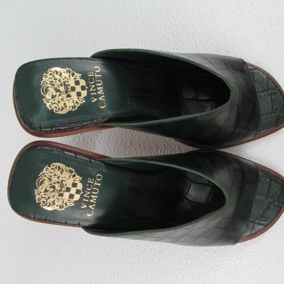 Vince Camuto Mershid Deep Green Peep Toe size 8.5 - Picture 7 of 9